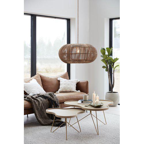 Taklampe - natur med tvinnet juteoppheng