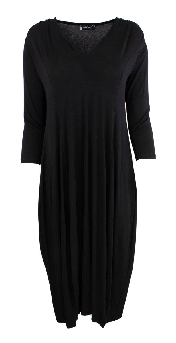 B12537 Kjole lang jersey