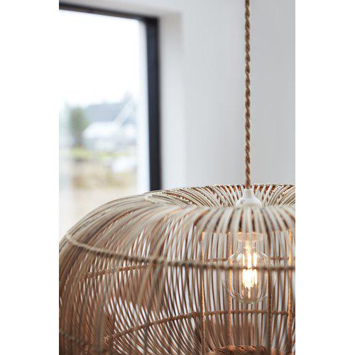 Taklampe - natur med tvinnet juteoppheng