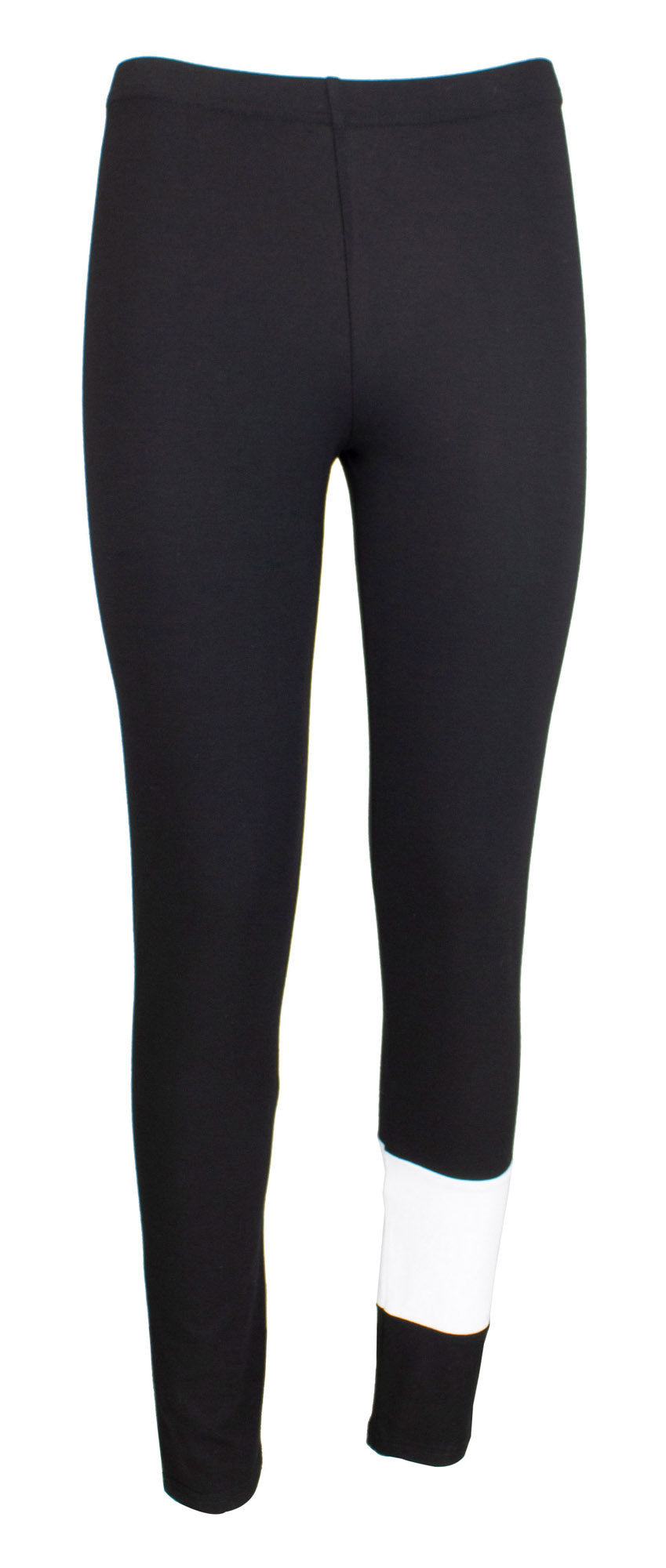 Leggings black white stripe - B11488