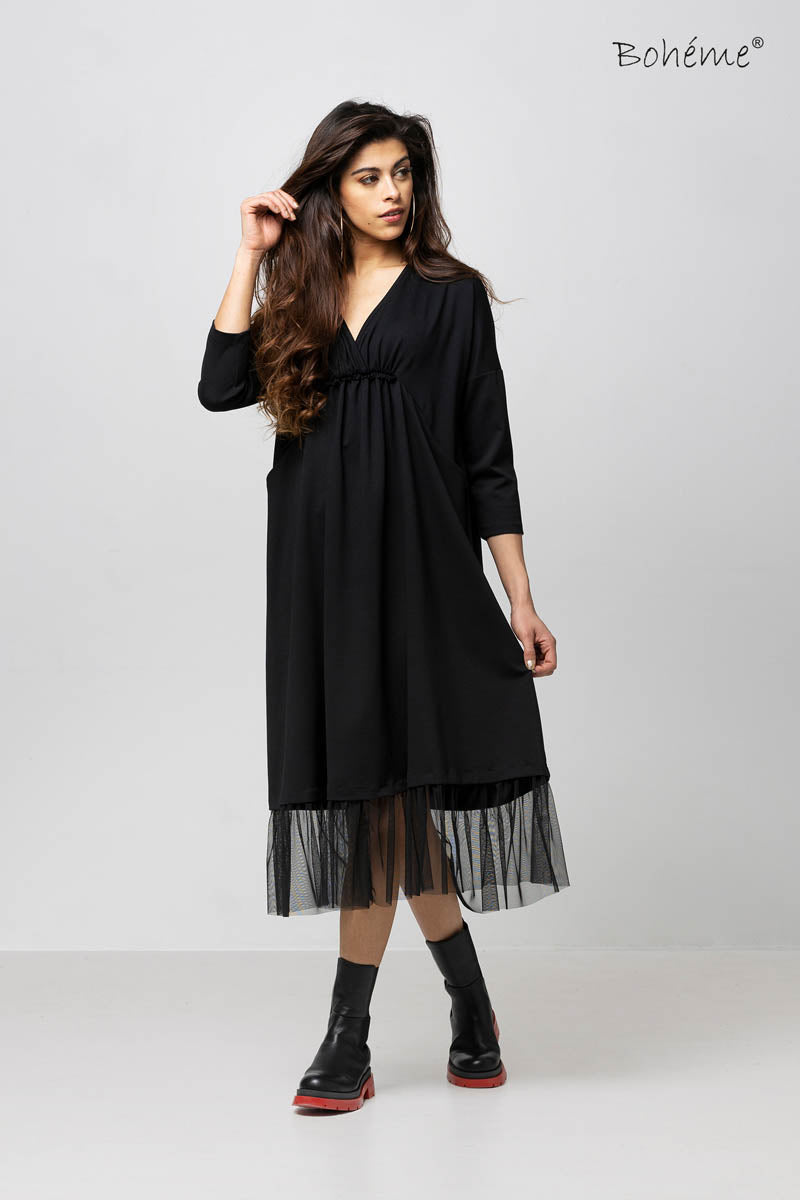 Kjole m/ Chiffon detalj