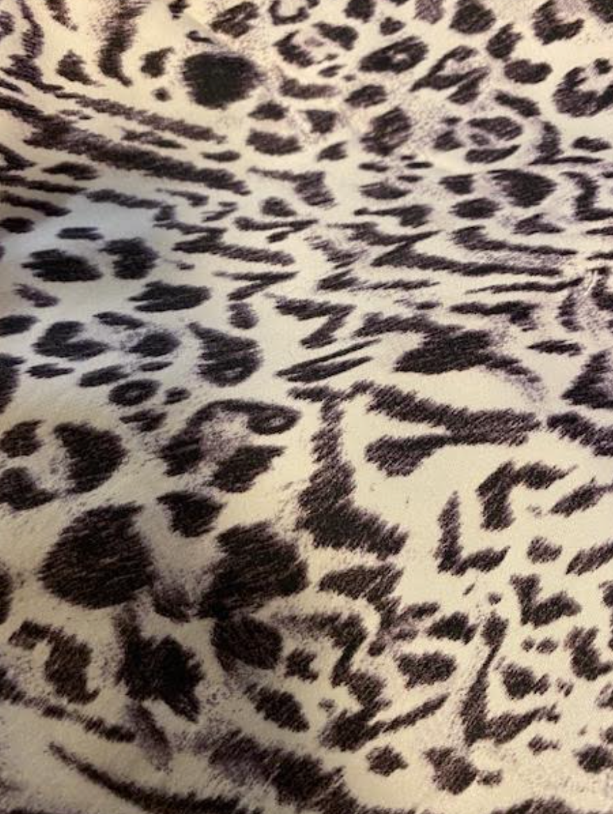 Bukse hvit leopard B4600